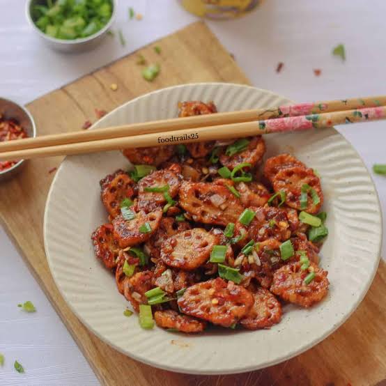 Honey & chilli lotus Root