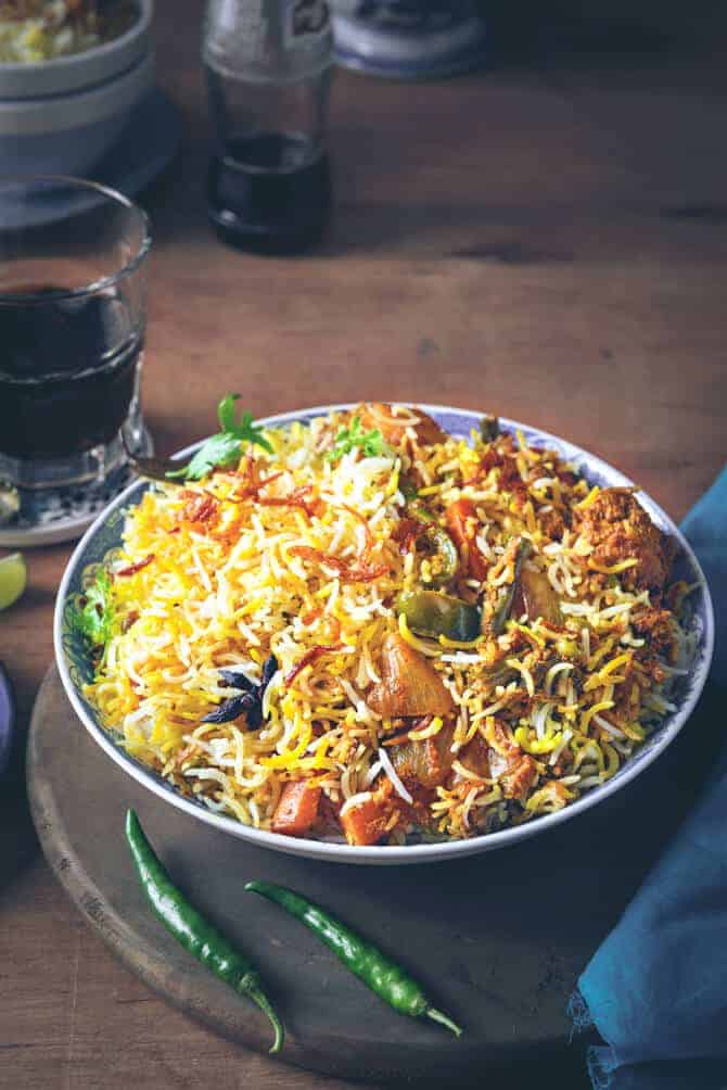 Dum Veg. Biryani (with Raita)